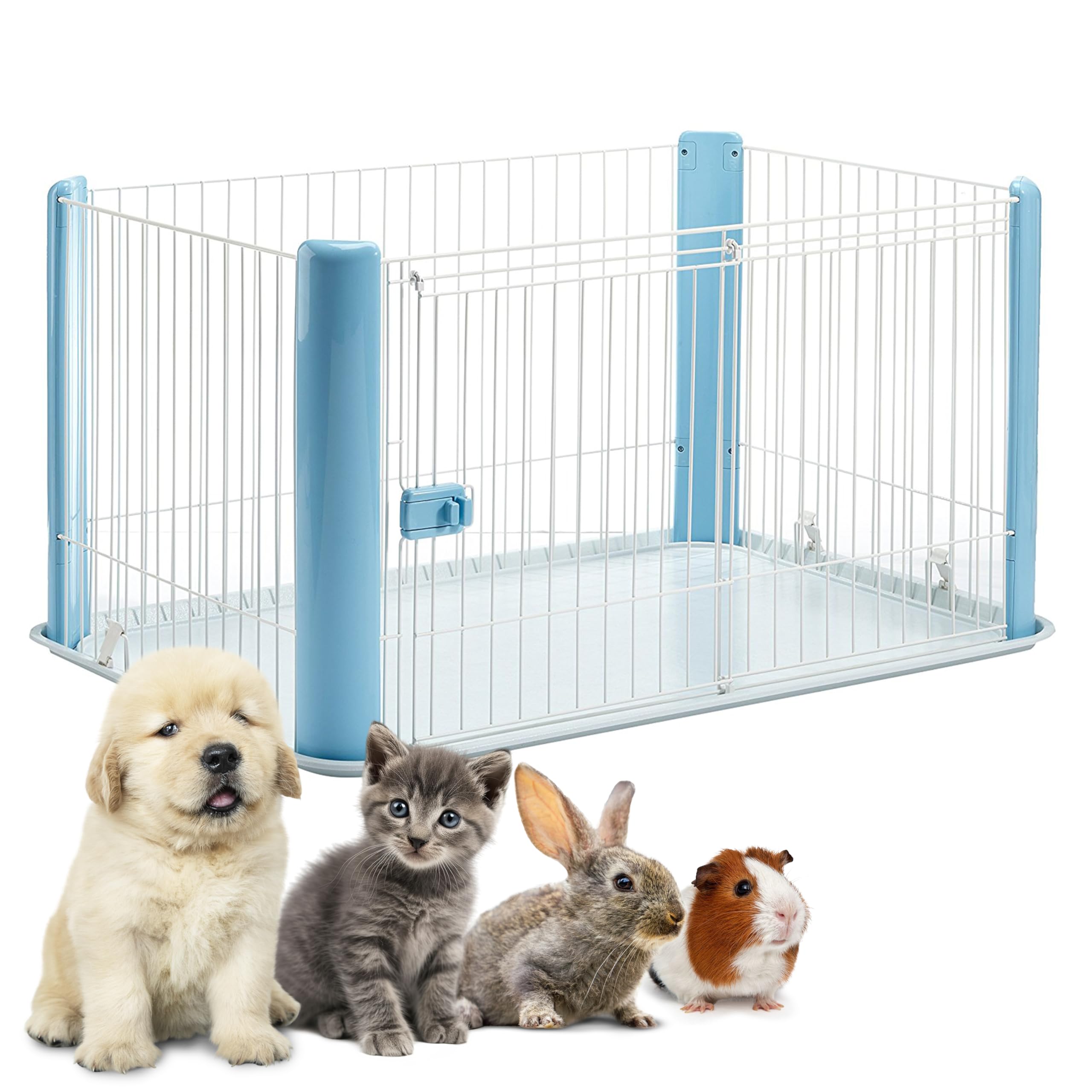 Iris Ohyama Parque para Perros con Puerta y Cerradura, H60cm, Rosa, Jaula Gatos, Vallas, Corralito, para para Interiores, Exteriores, Conejo, Cercado, Corral Perro, Mascotas, rejas, CLS-1130 — view 11
