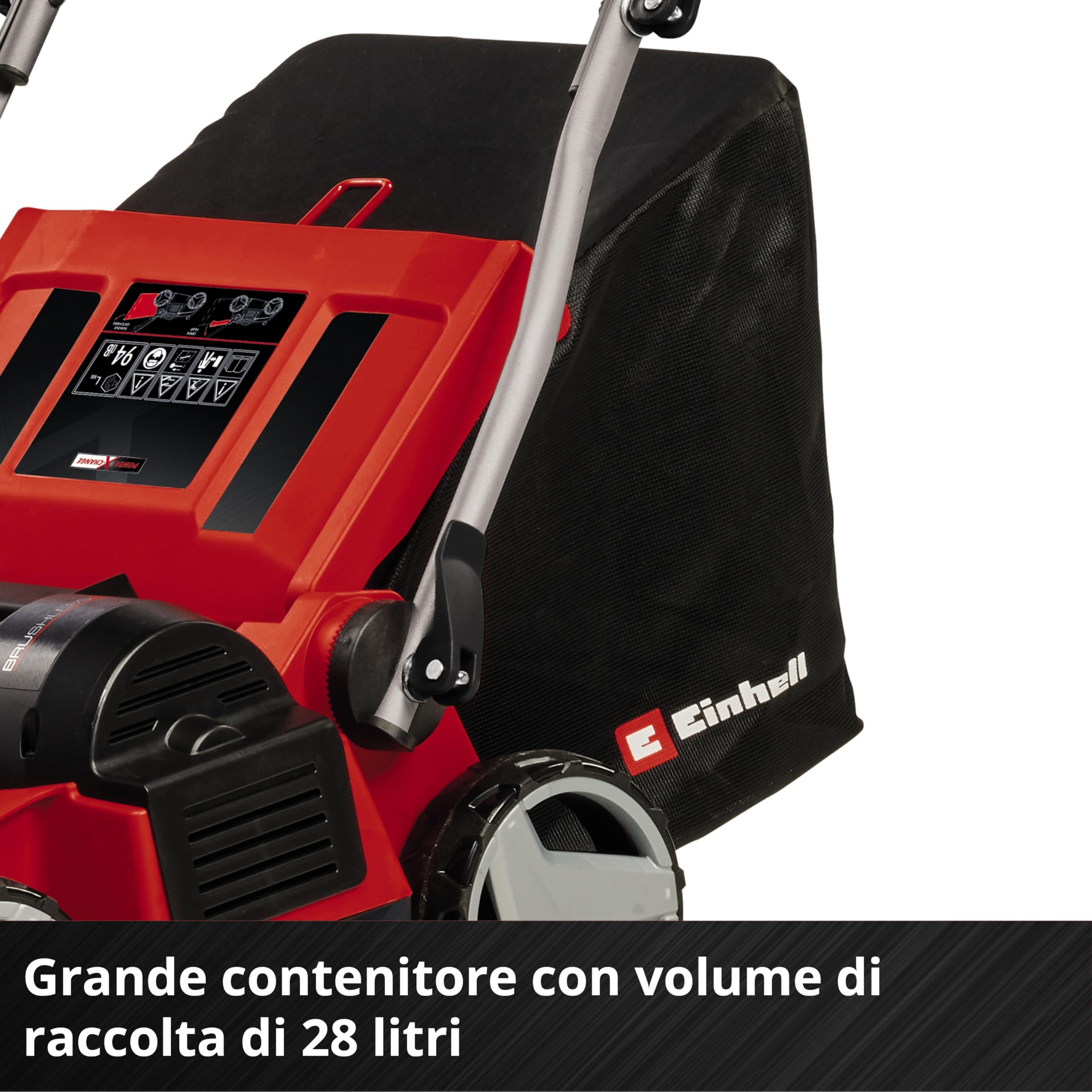 Einhell GE-SA 36/35 Li-Solo Power X-Change Ventilatore a batteria 36V motore brushless rullo 35 cm sacco 28 l