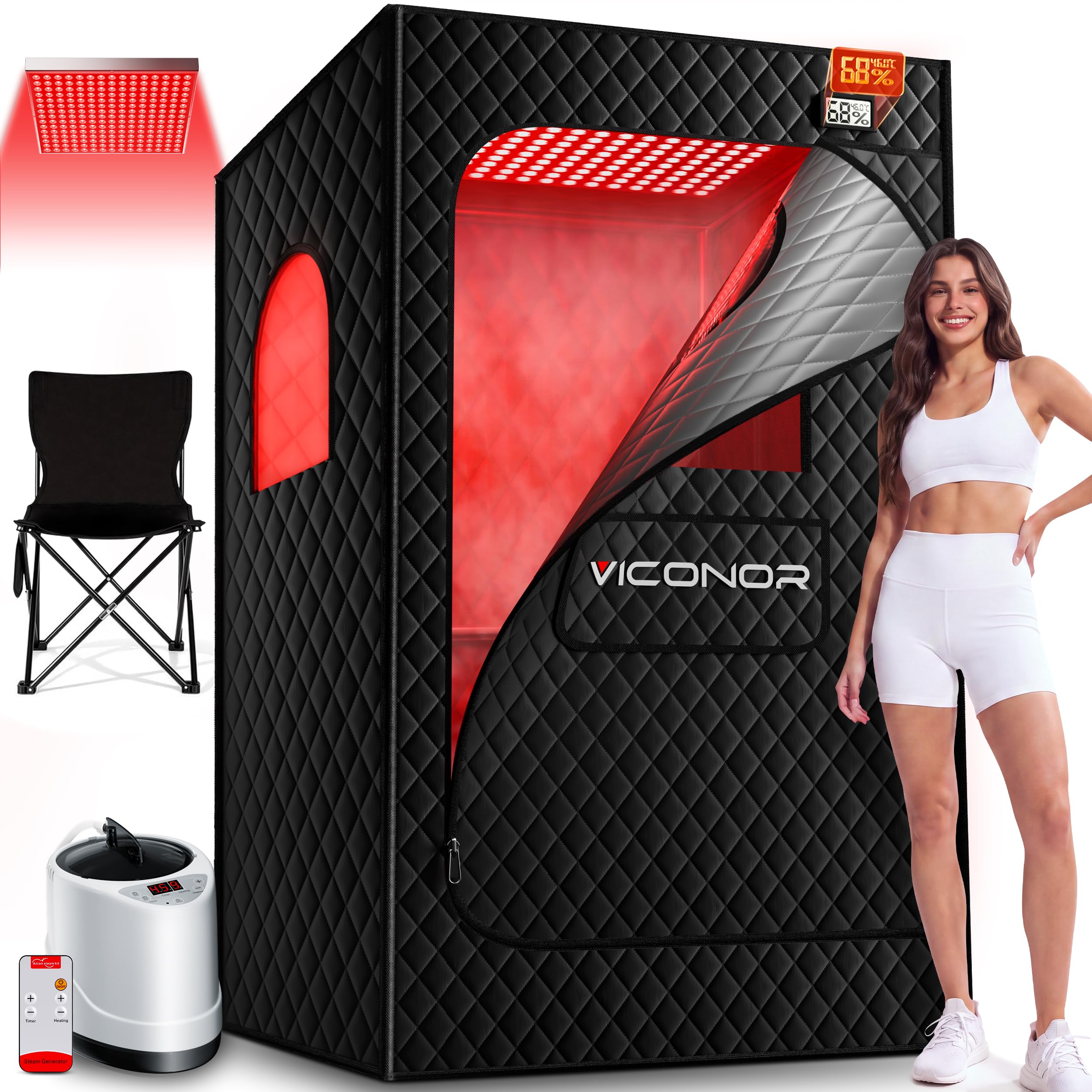 Photo 1 of Viconor Infrared Sauna Box with Red Light Therapy