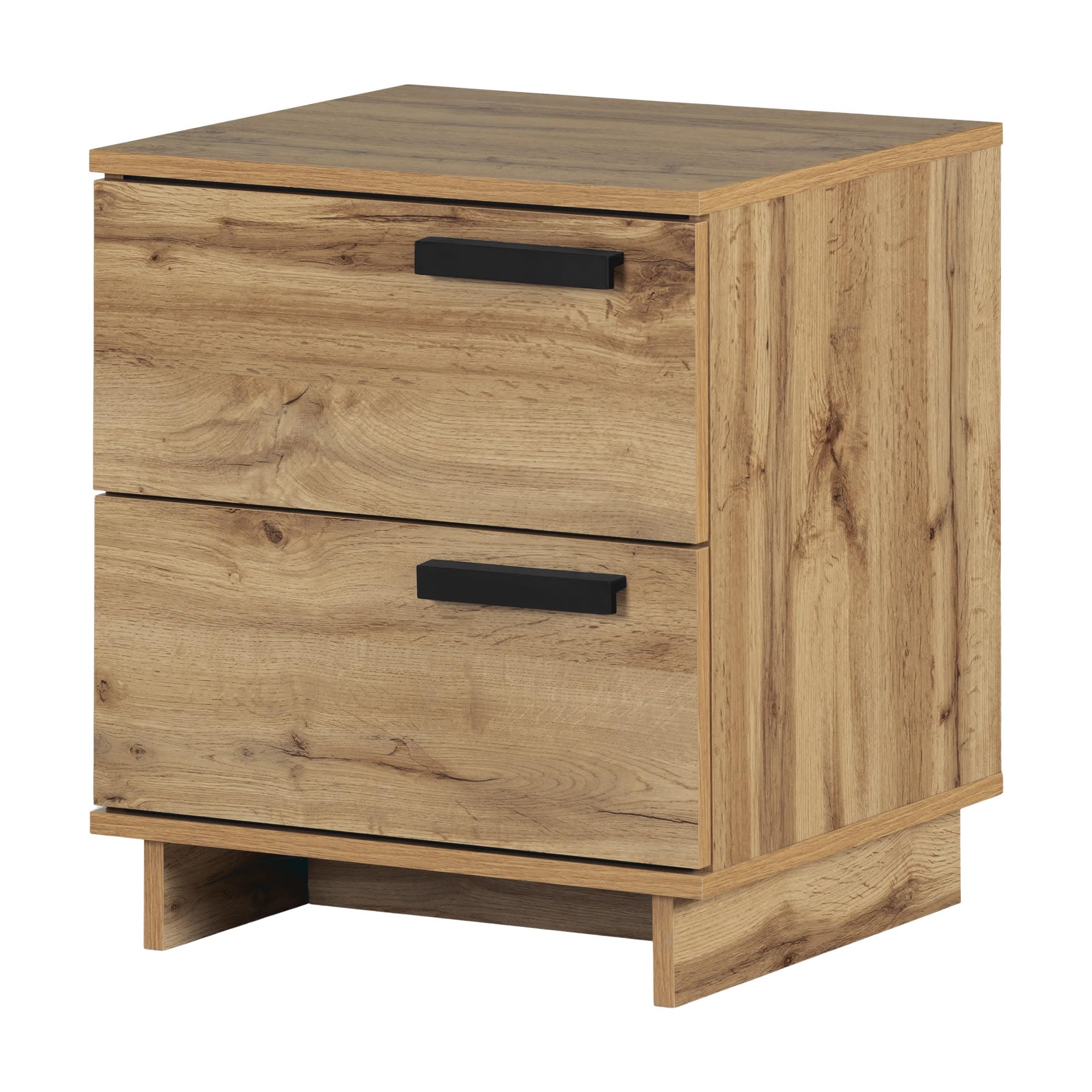 South Shore Cavalleri Nightstand with 2 Drawers, Nordik Oak