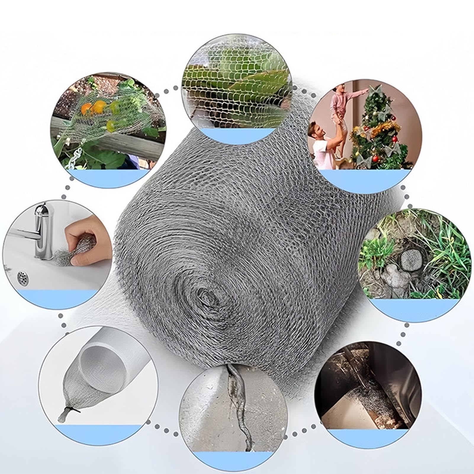 Rete Metallica Acciaio Inox 30x120cm - Barriera Anti-Zanzare E Topi Per Finestre - Foto 13