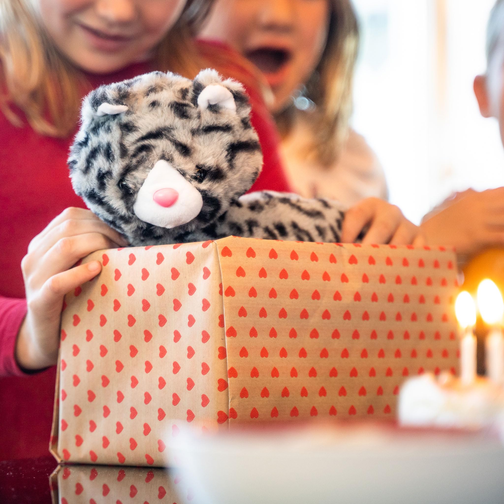 Katze Kuscheltier mit 3 Baby Katzen, Babys im Bauch mit Reißverschluss verstaubar, magnetische Zitzen zum Säugen, hochwertiges Plüschtier Set für Kinder