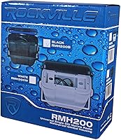Vista 7 de Rockville RMH200B - Carcasa impermeable para receptor marino DIN único, instalación precableada, construcción ABS duradera, resistente a los rayos