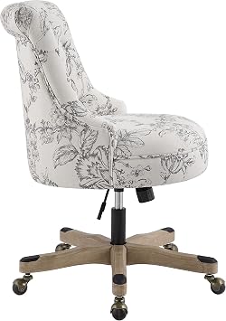 Linon Home Decor Leslie Floral Office Chair