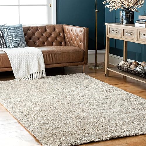 nuLOOM Arden Homely Shag Alfombra de pasillo, 2 pies 8 pulgadas x 8 pies, beige