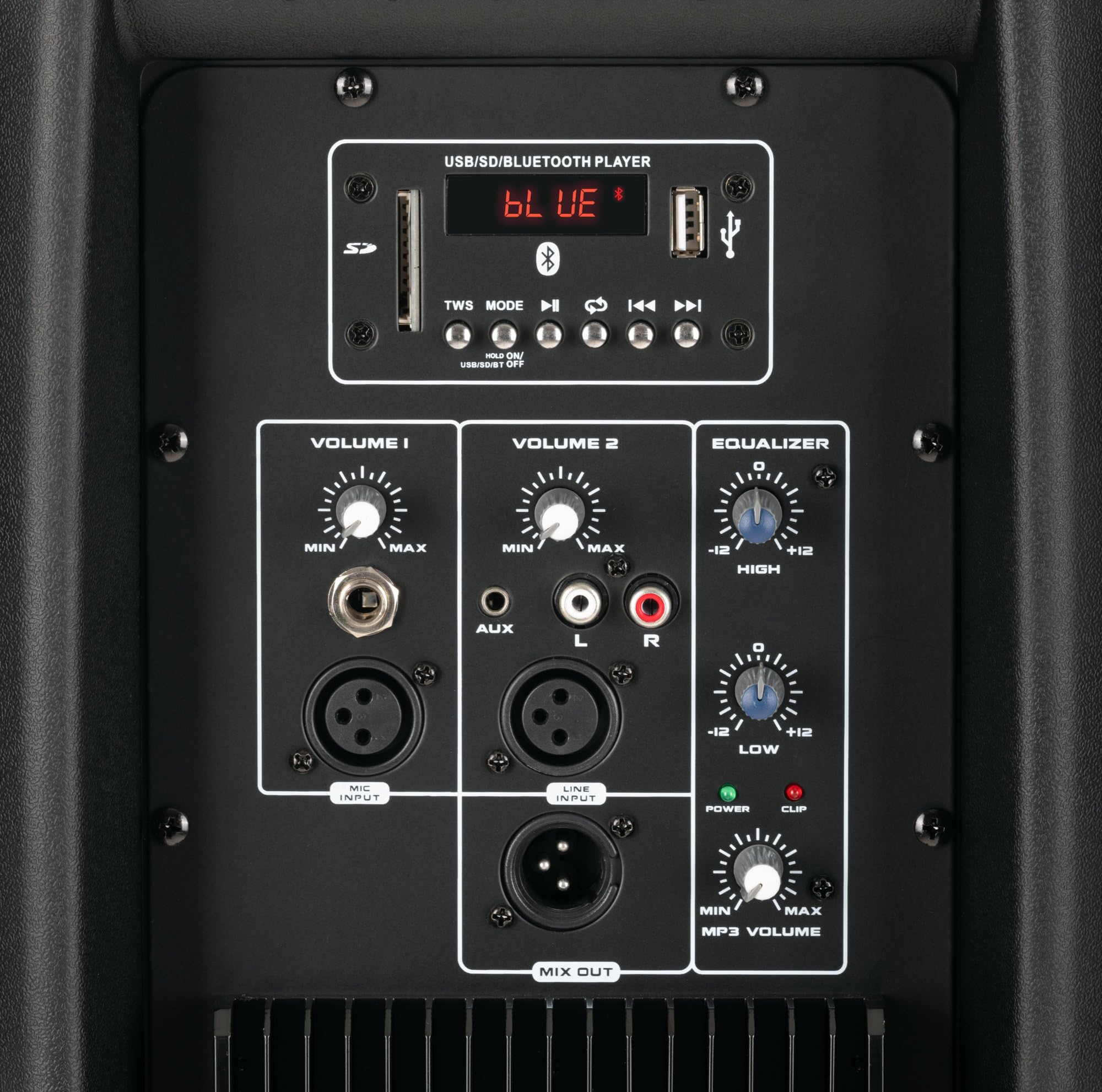 Pronomic 218S-215A Impianto PA Attivo - set PA attivo con 2x subwoofer da 18" e 2x satelliti da 15" - 1000 watt potenza totale (RMS) - include tubi distanziatori e cavi da 2,5 m