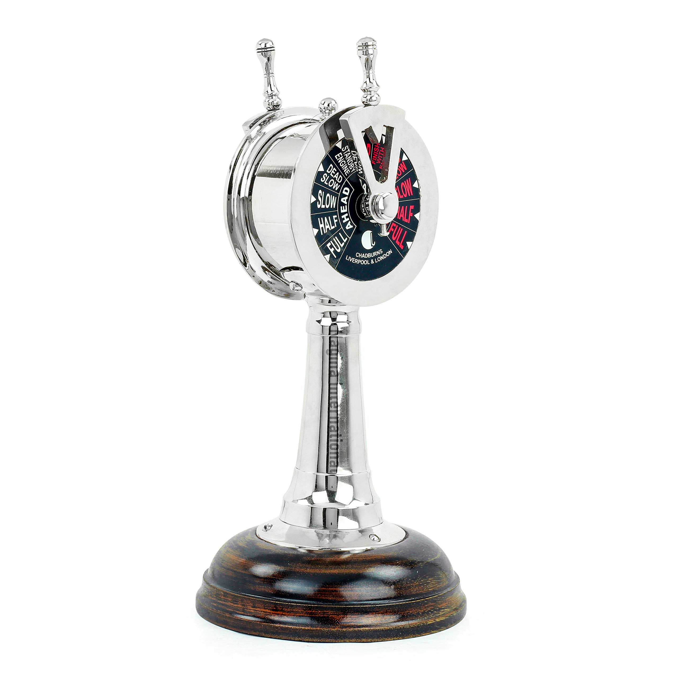 Engine Order Telegraph Chadburn Nautical Maritime Home Decor Accent & Collectible Figurines with Functional Bell | Gifts & Decor | Nagina International (6 Inches, Nickel Plated)