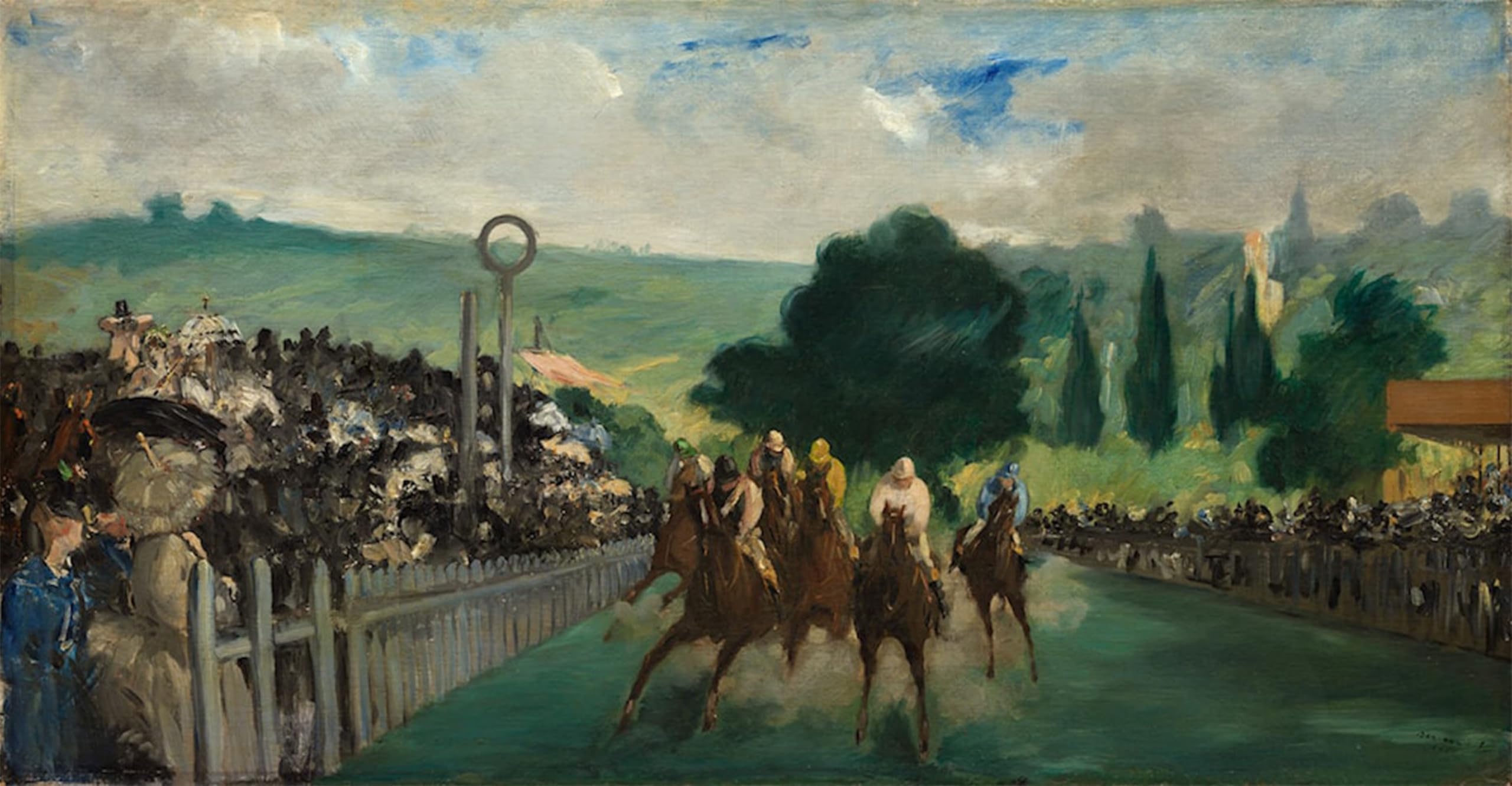 ARTXLXXBN Famous Painting Art Wall Decor Abstract Art Picture the Races At by Edouard Manet Animal Pictures for Home Decor 60x90cm