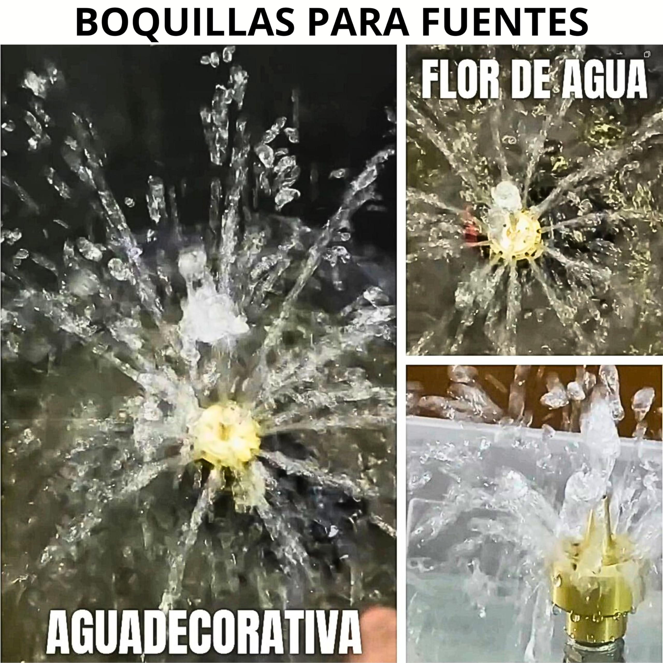Toberas para Fuentes de Jardín - Flor de Agua 1/2" (Latón)