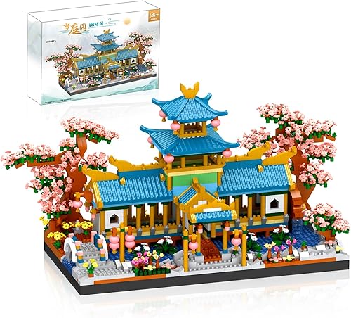 Bloques de construcción para adultos, juego de microladrillos, juguetes de construcción de flor de cerezo, kit creativo de construcción MOC, grandes