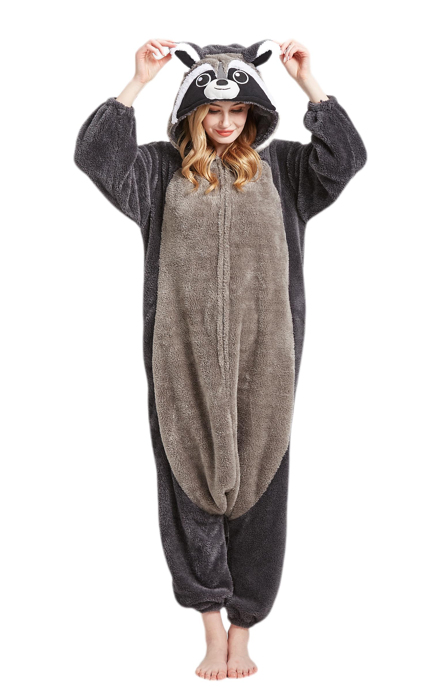 Simzoo Unisex Adulti Pigiami Animali Kigurumi Carnevale Costume Halloween Cosplay Onesies Natale Intero Tuta Pigiami