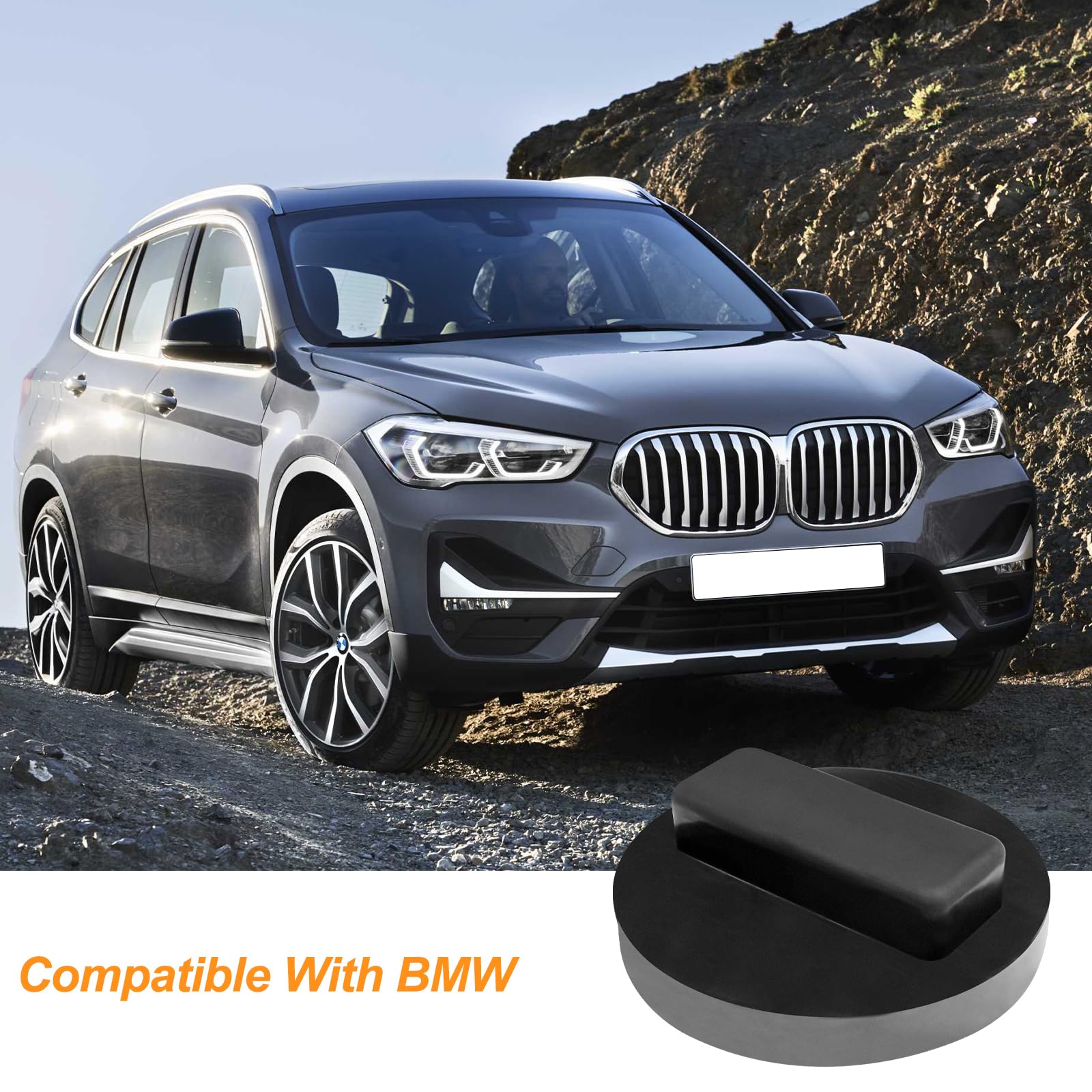 Tampone in Gomma per Cric 2Pcs Blocco Martinetto Auto Cuscinetto Idraulico Supporto Ponte Sollevatore BMW Mini