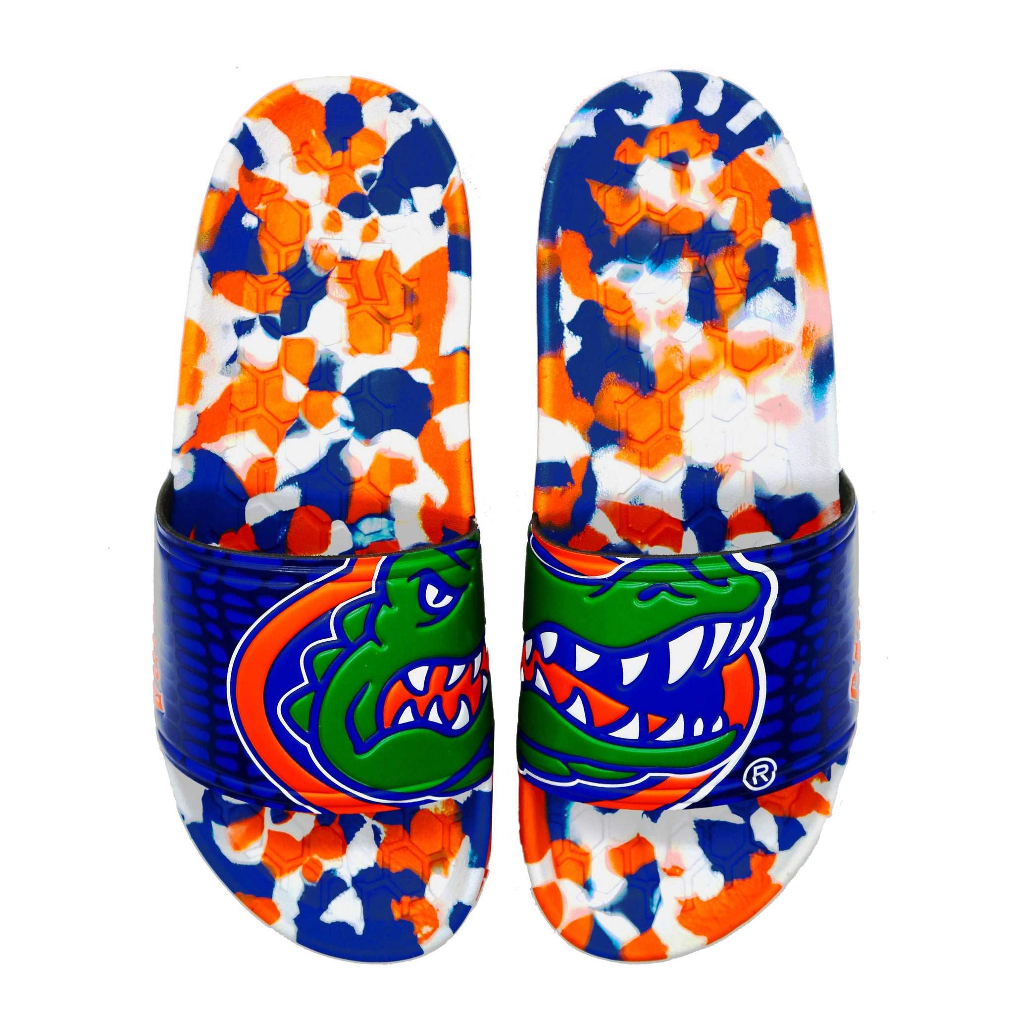 Hype NCAA Team Graphic and Color Unisex Quick Dry Slydr Sandal, Florida Gators, 15 Women/13 Men