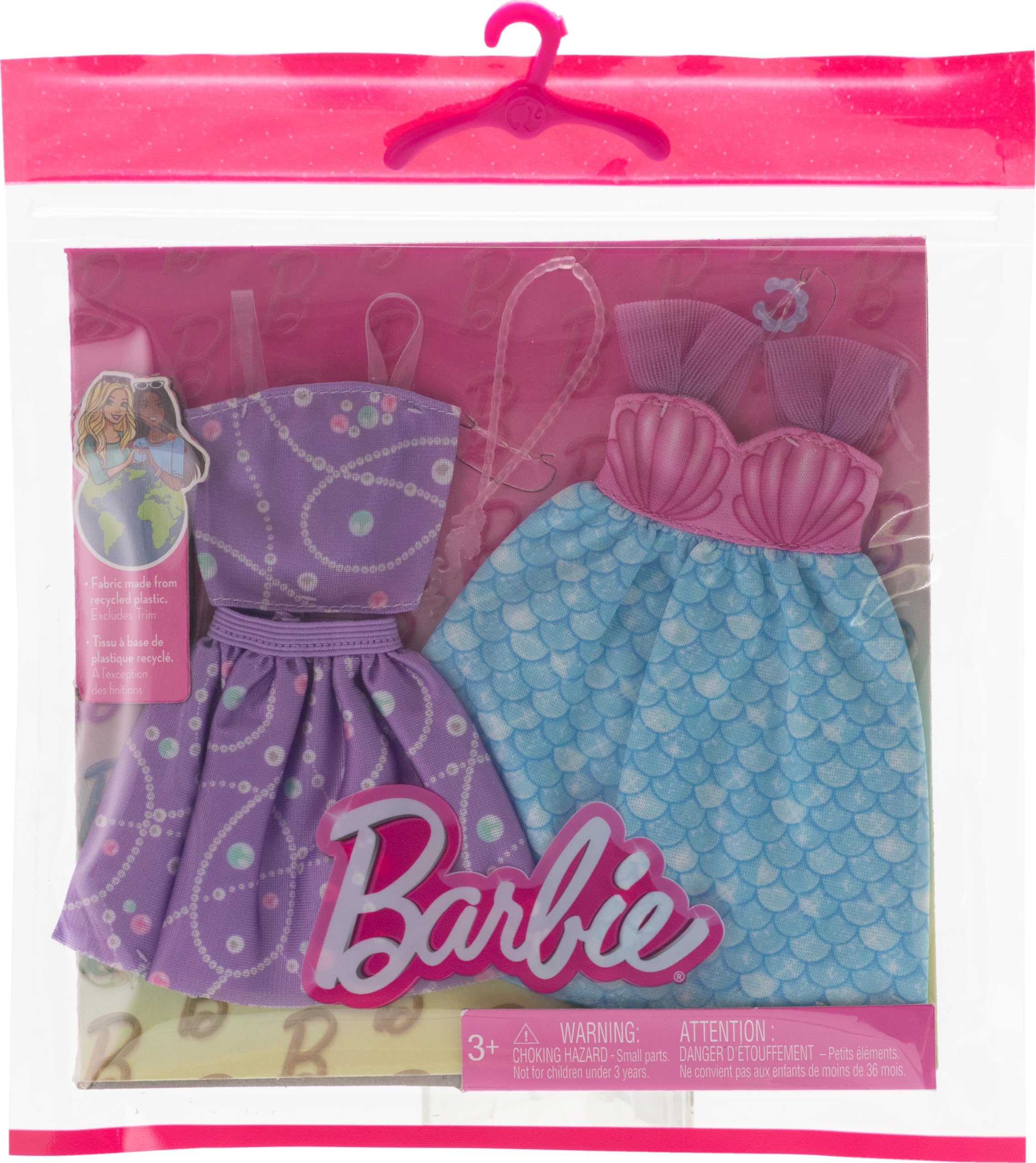 Pack De Vêtements Et Accessoires Barbie Sirène - Pour Poupée My First Barbie - Idée Cadeau Préscolaire