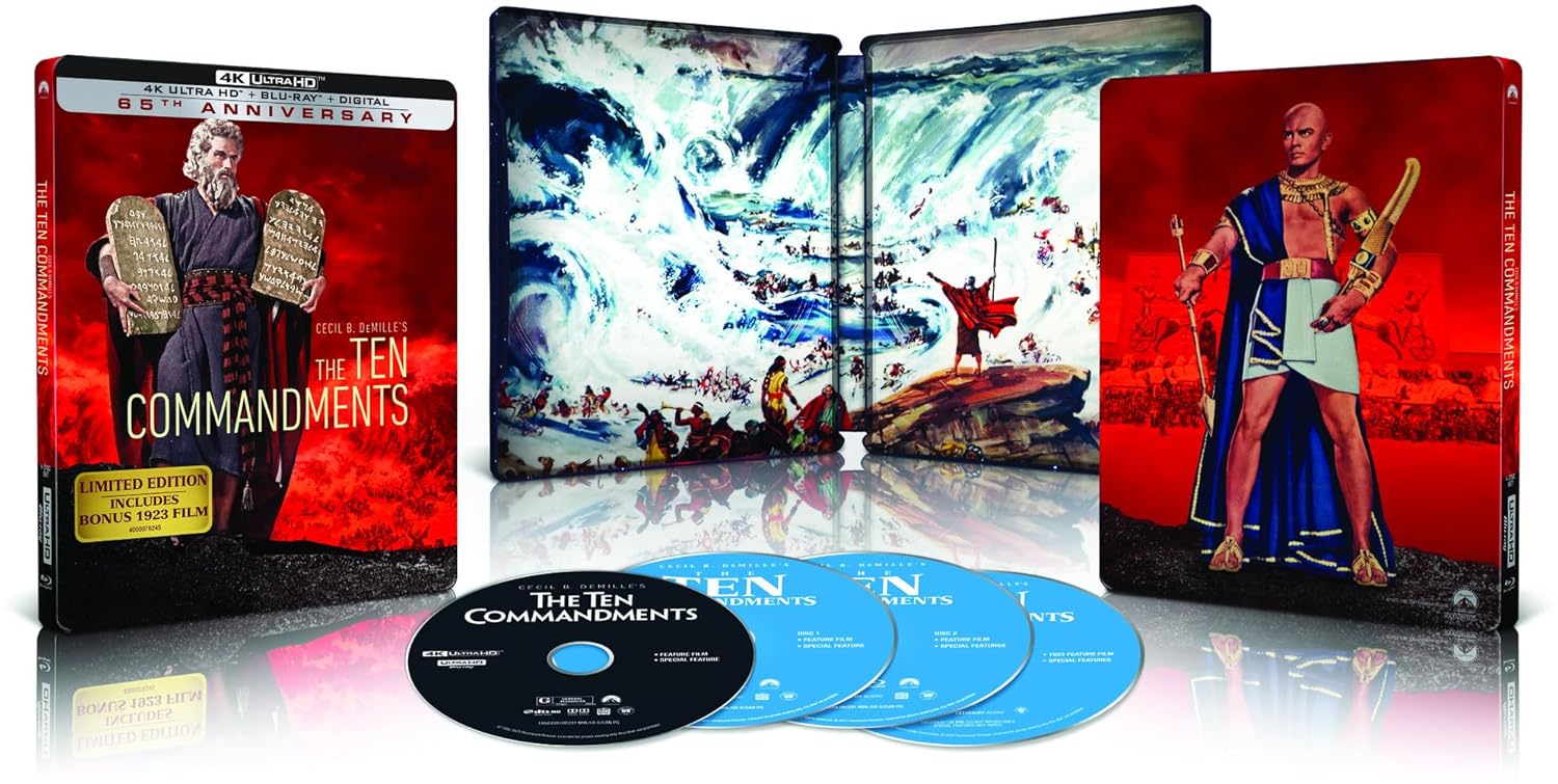 Ten Commandments 65th Anniversary - Limited Edition Steelbook [4K UHD + Blu-ray + Digital Copy]