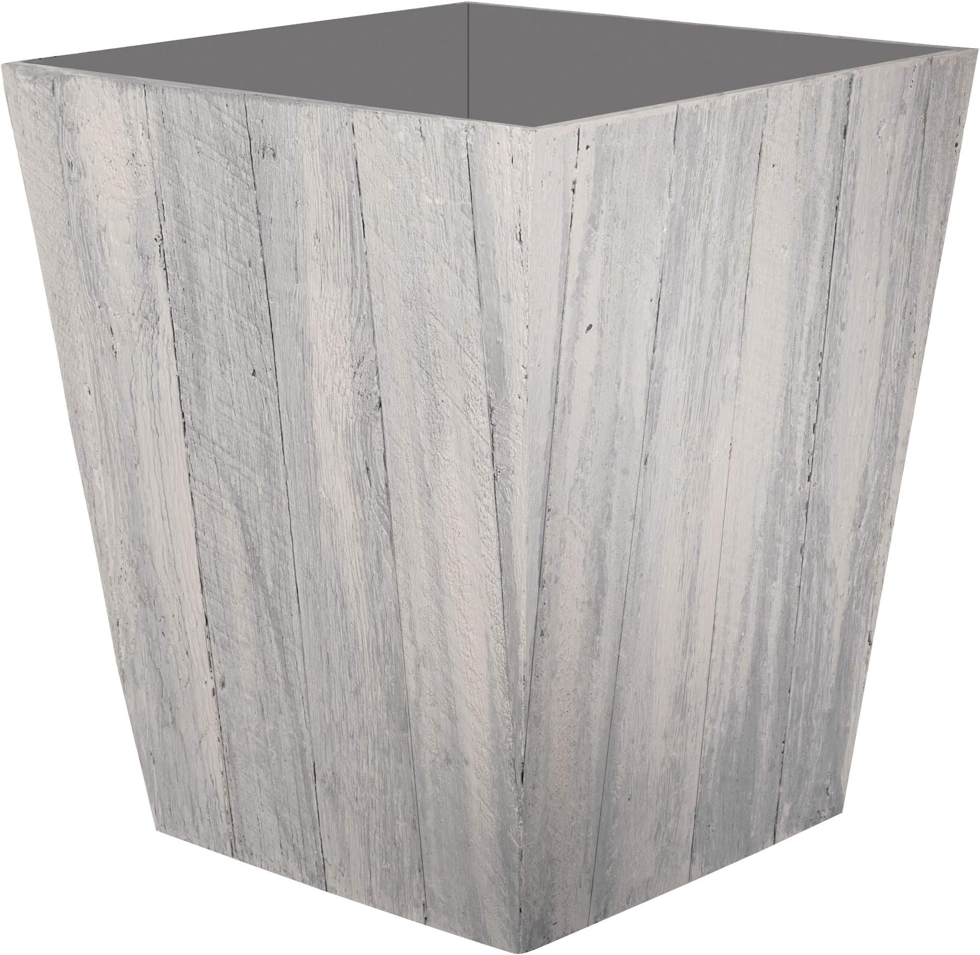 Suncast Whitewash 1619WP2 Farmington Resin Planter, 2-Pack