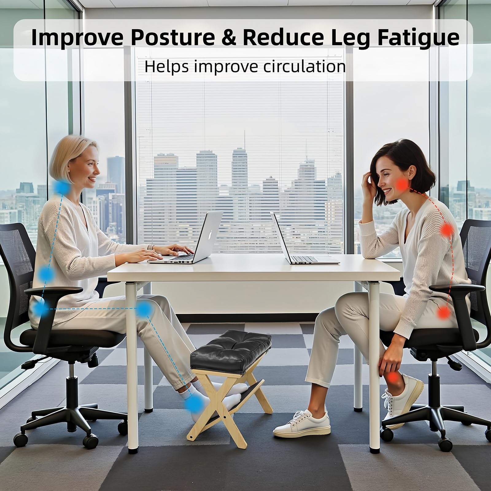 Sgabello Poggiapiedi 2‑in‑1 Sotto Scrivania Poggiapiedi Antiscivolo Ufficio | Poggiapiedi Domestico,Poggiapiedi Imbottito,Poggiapiedi Posizionare Sotto Il Tavolo,Pouf Divano,Poggiapiedi Ergonomico