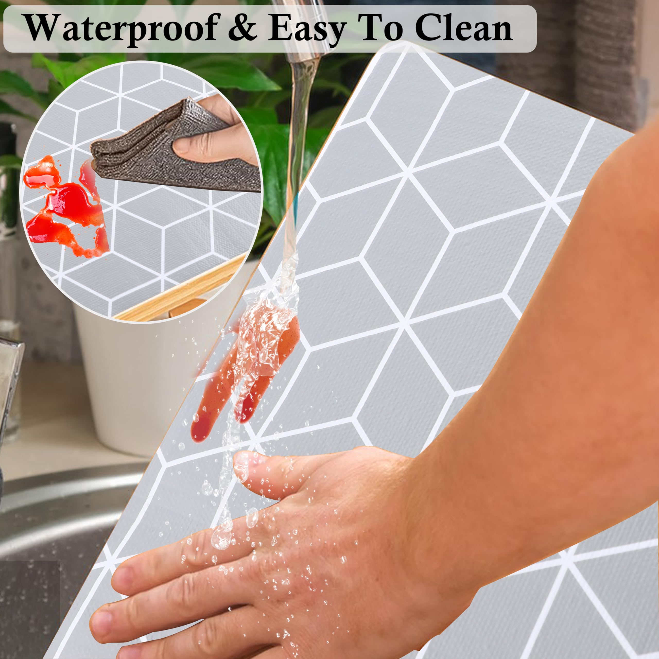 Non-Adhesive Shelf Liner For Kitchen Cabinets – 18" X 20 Ft Non-Slip Drawer Liner, Water & Oil Proof, Strong Grip For Pantry, Fridge, Bathroom (Easy Cut, No Residue) - View #3