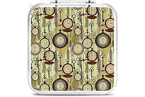 Vintage Pocket Watches Game Card Case for Switch Shockproof Storage Box Carrying...