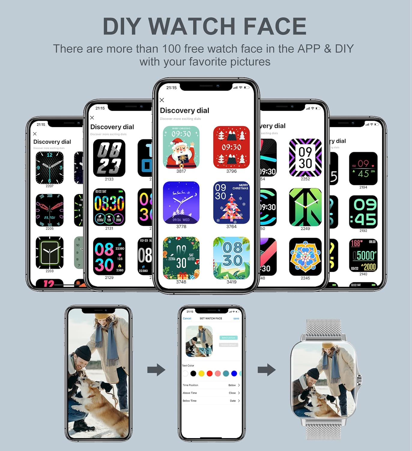 Smartwatch Donna Chiamata e Risposta, Orologio Donna Smart Watch Notifiche Messaggi Fitness Contapassi Cardiofrequenzimetro Pressione Sanguigna SpO2 Sonno, Orologio Sportivo per Android iPhone Argento Smartwatch Donna Chiamata e Risposta, Orologio Donna Smart Watch Notifiche Messaggi Fitness Contapassi Cardiofrequenzimetro Pressione Sanguigna SpO2 Sonno, Orologio Sportivo per Android iPhone Argento