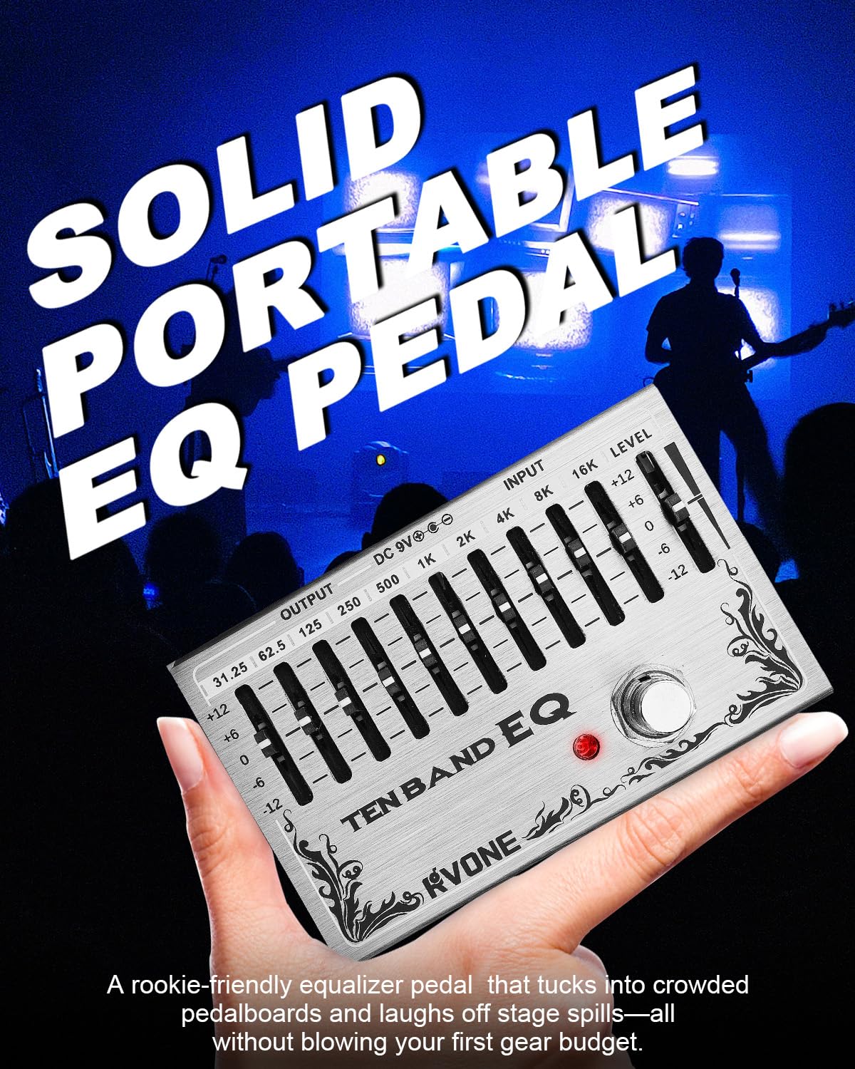 Amazon.com: RVONE 10-Band Equalizer Pedal | Low-Noise EQ Pedal for