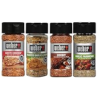 Vista 1 de Set de Especias para Asado Clásico Weber con Ajo Asado y Hierbas, Pollo Picante, Vaquero y Especias de Ajo y Parmesano