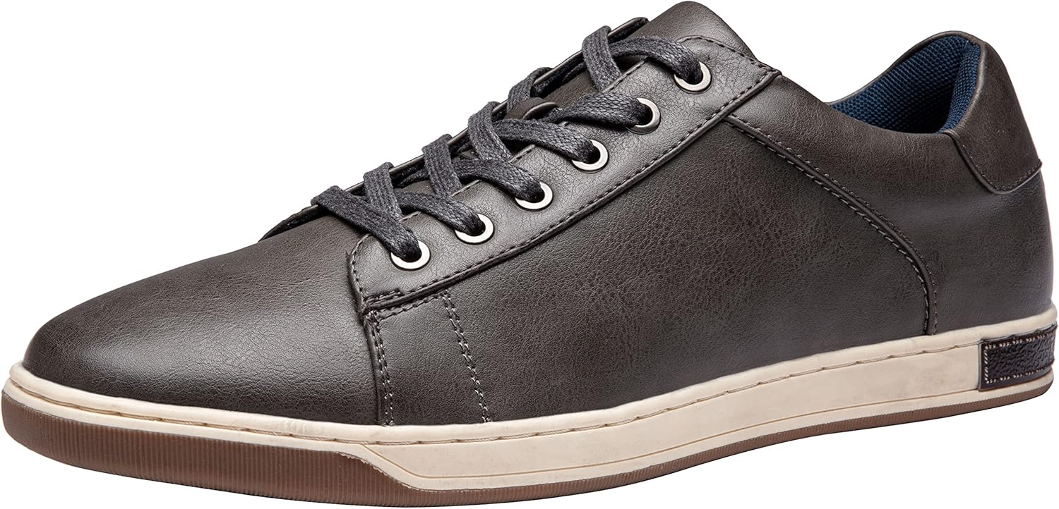 Vostey Men's Sneakers Fashion Casual Shoes Dress Sneaker Oxford Shoes 7 B81q13-grey