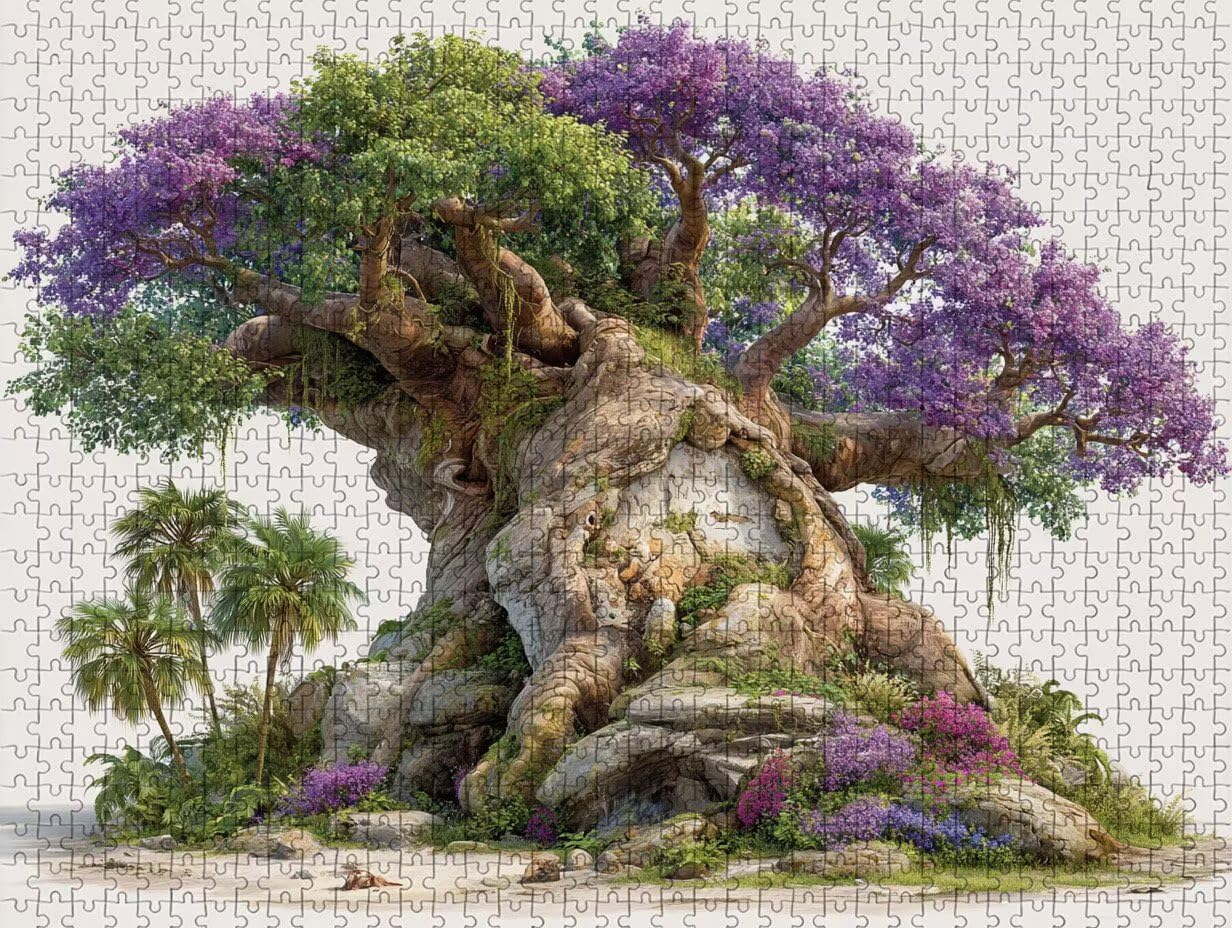 Puzzle z roślinami, 5000 elementów dla dorosłych, drewniane puzzle "zrób to sam", 156 x 105 cm, drewniane puzzle dla całej rodziny, dekoracyjne puzzle i prezenty, duże, inteligentne puzzle, prezent