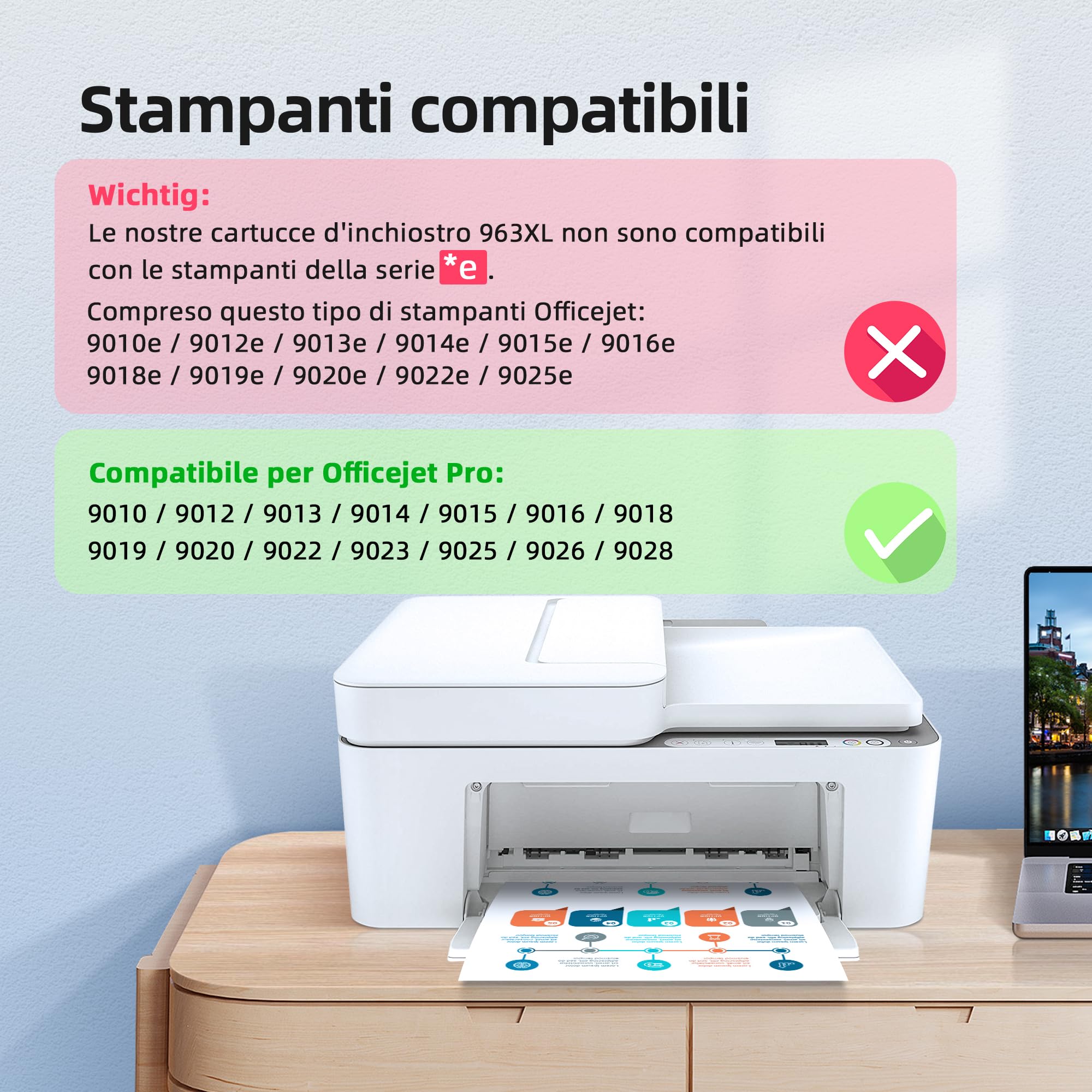 Ink Cartridges, Cartuccia D'inchiostro 963 963XL, Compatibile