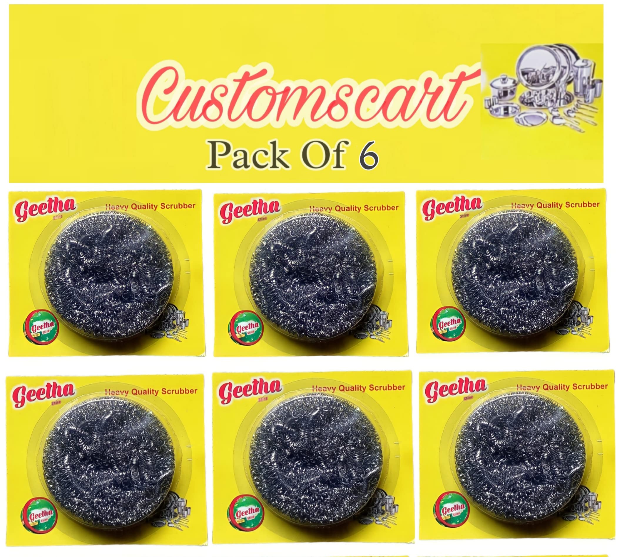 See full amazon price history chart for Customscart Stainless Steel Scrubber (15 Grams) Non Rusting Wire Scrubbers for Tough Stain Removal |Kitchen Oily Steel Glassware Aluminium Dishes Plates Utensils Cleaning, Set of 6, Silver Customscart Stainless Steel Scrubber (15 Grams) Non Rusting Wire Scrubbers for Tough Stain Removal |Kitchen Oily Steel Glassware Aluminium Dishes Plates Utensils Cleaning, Set of 6, Silver (B0B5VK8H1Y) Amazon Price History, Amazon Price Tracker