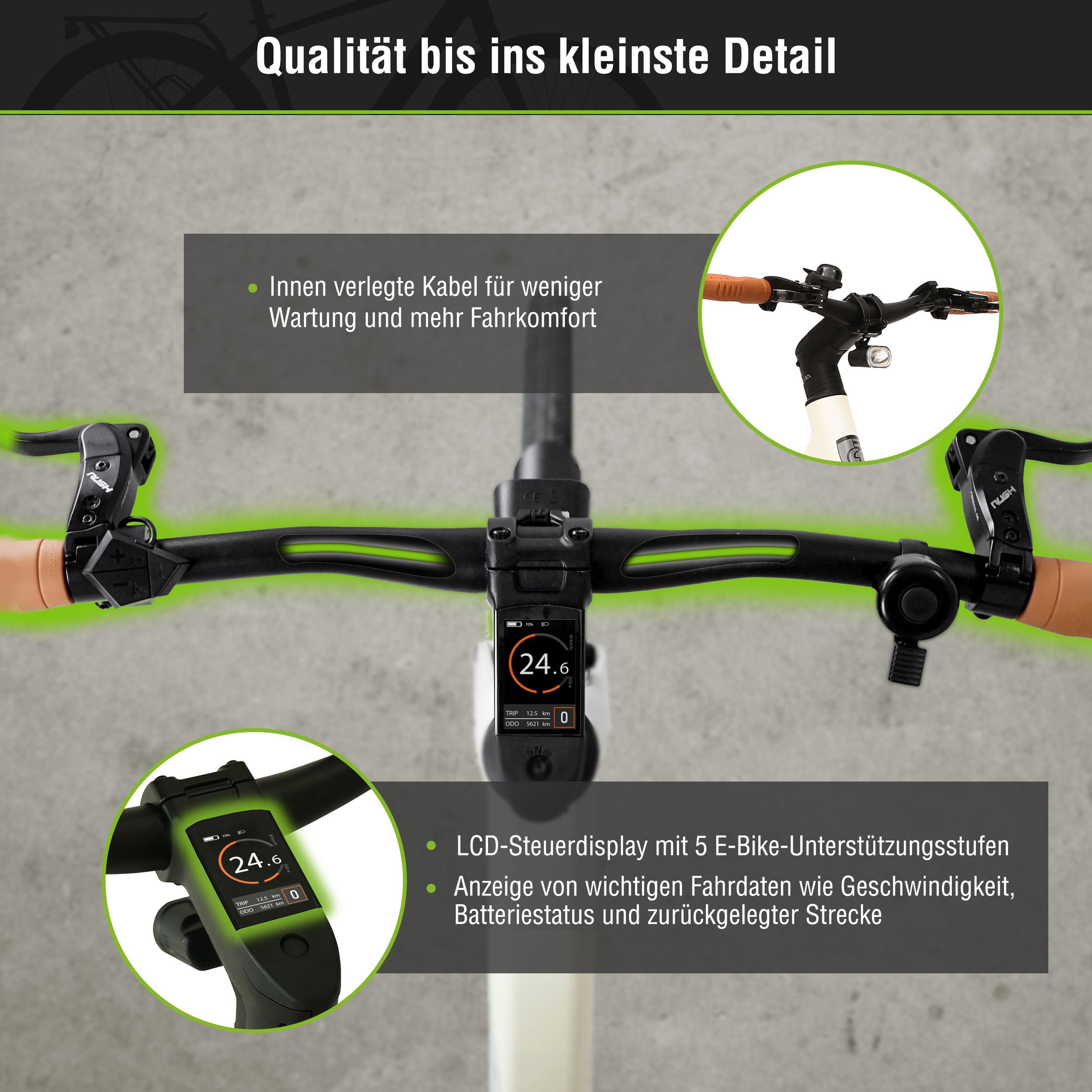 Urban City E-Bike C3M V2 Mamorweiss mit Riemenantrieb Drehmomentsensor, Ultraleicht nur 16kg,28 Zoll Citybike Lenker vollintegriertes, modernes LCD Dash Display