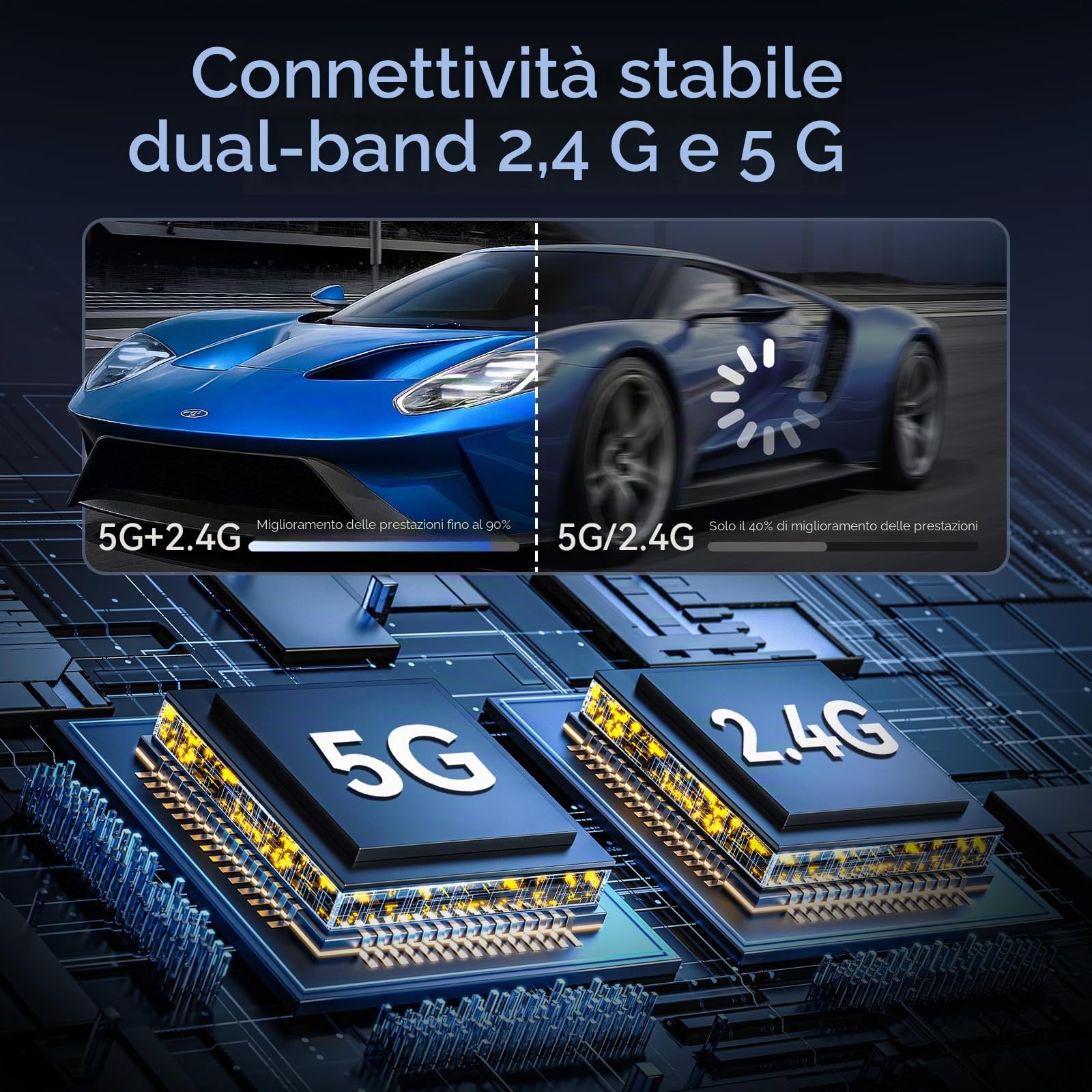PWAYTEK Trasmettitore e Ricevitore HDMI Wireless PWAYTEK 4K, 50m, doppia banda 2.4G/5G, compatibile con PC, notebook, TV HD e proiettore, Plug & Play, senza app necessaria (nero 4K)
