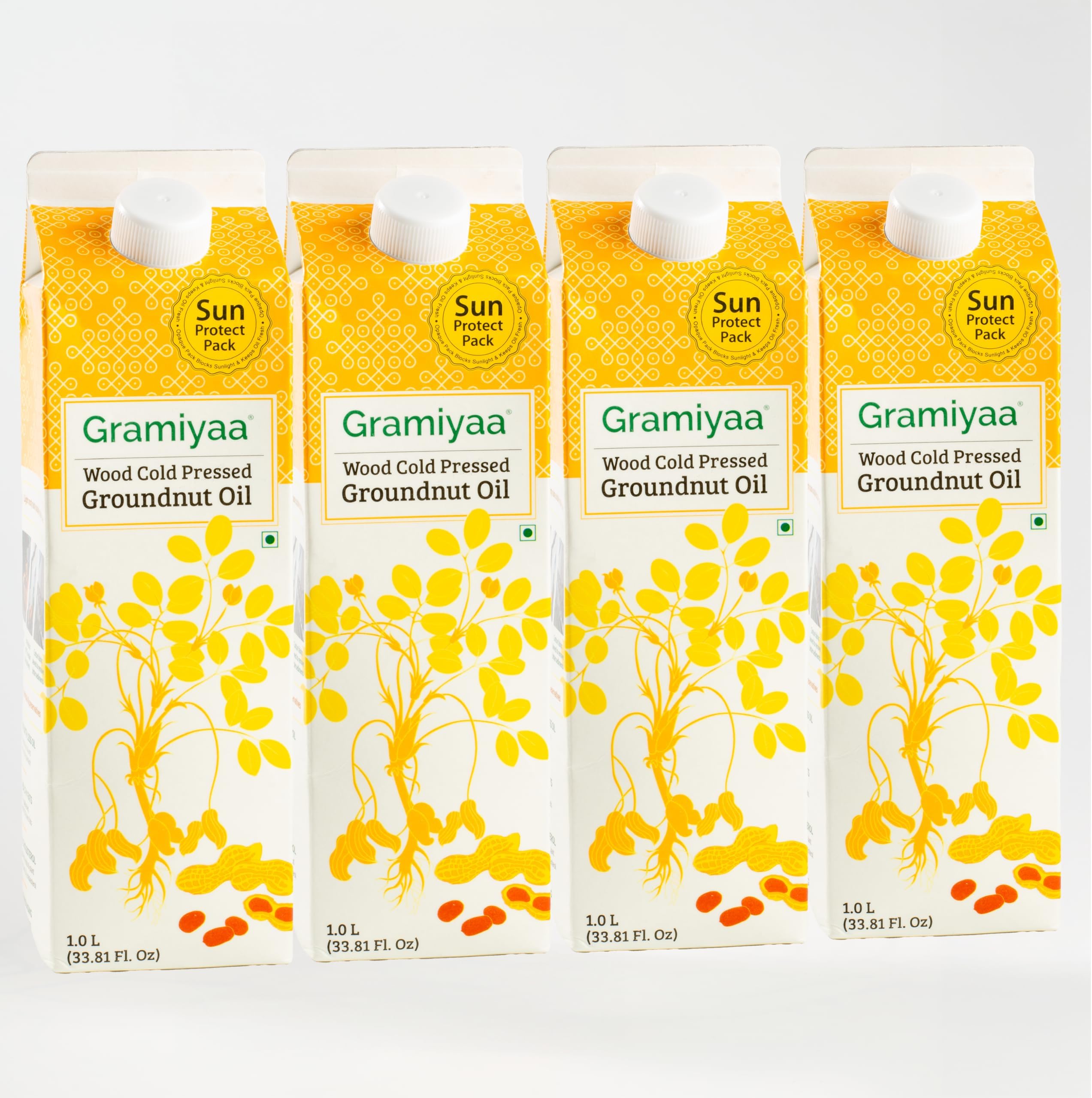 Gramiyaa Wood Cold Pressed Groundnut Oil (Peanut Oil) - 4 Ltr | 100% Pure Unrefined Marachekku Oil/Kachi Ghani Chemical & Cholesterol Free Healthy Cooking For Daily Use