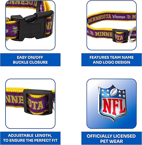 Miniatura 105 de NFL - Collar para perro de Philadelphia Eagles, collar mediano del equipo de fútbol para perros y gatos. Un collar brillante y colorido para gatos