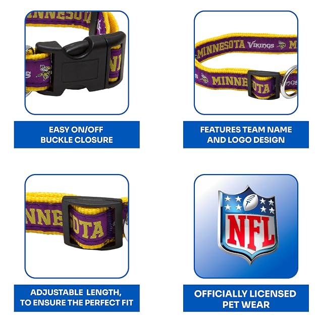 Foto 5 de 6 de Pets First NFL Collar de Perro. 32 NFL Equipos Disponible en 4 tamaños. Resistente