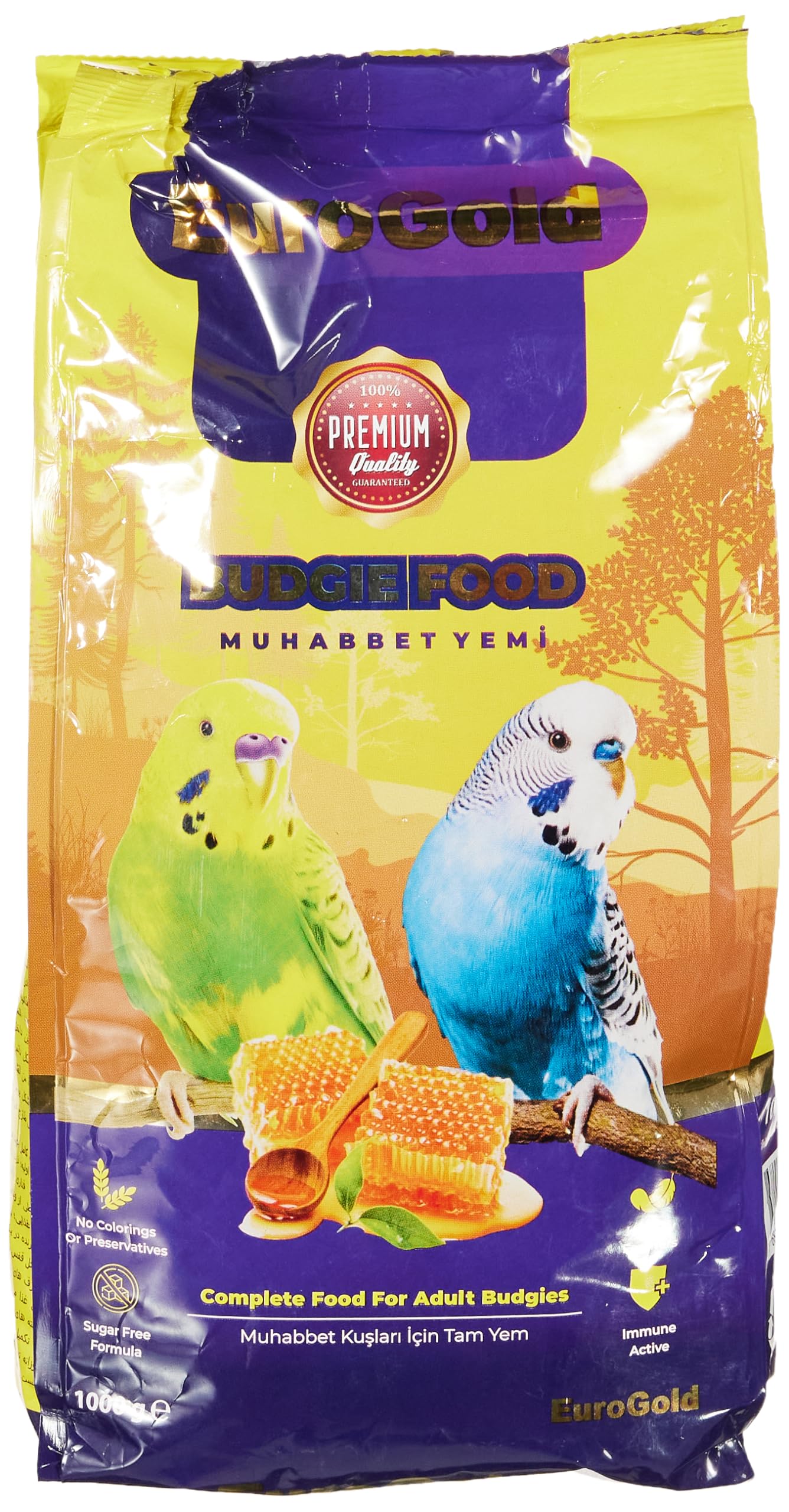EuroGold Ballı ve Meyveli Muhabbet Kuşu Yemi, 1 Kg