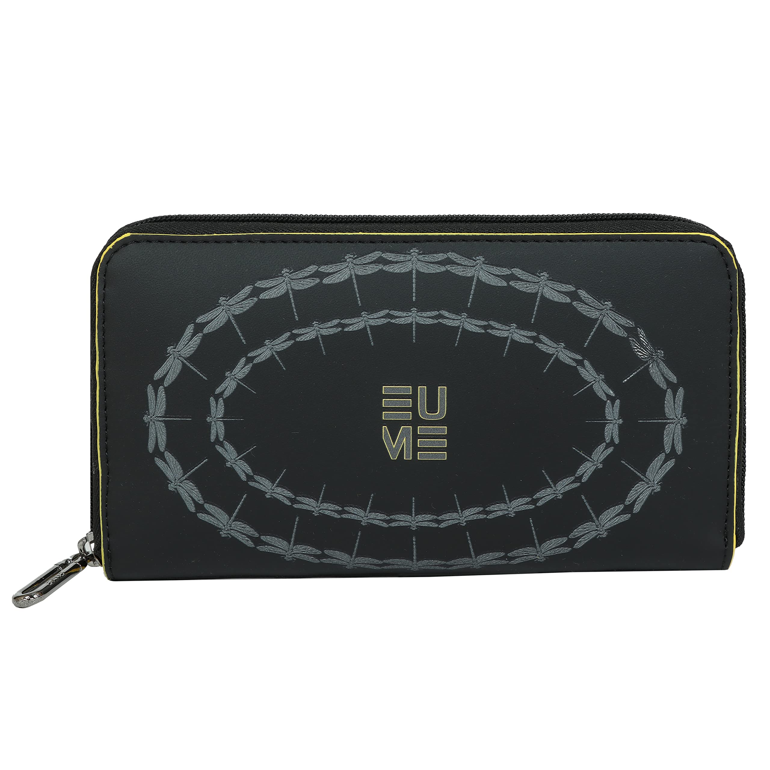 Bandwing Wing Vegan Leather Dragonfly UV Printed Wallet for Women | Ladies Purse with Card Holders Phone Pocket | Purse for Women |Black-image-29