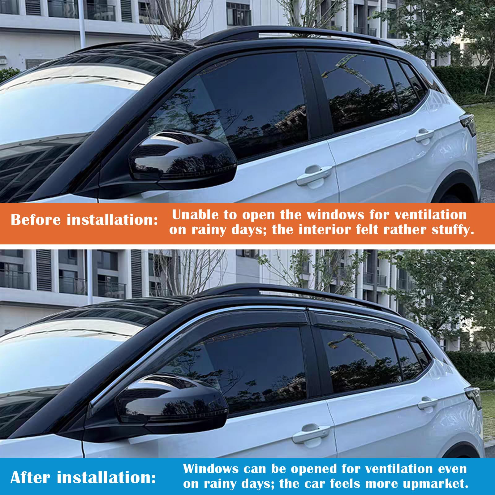 Compatibile con MITSUBISHI L-200 1998-2006 Double Cab Deflettori finestrini auto