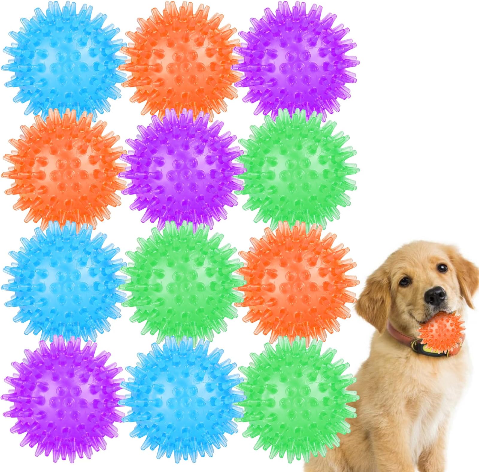 Pet Supplies Jerify 60 Pieces 2.56 Inches Squeaky Balls for Dogs