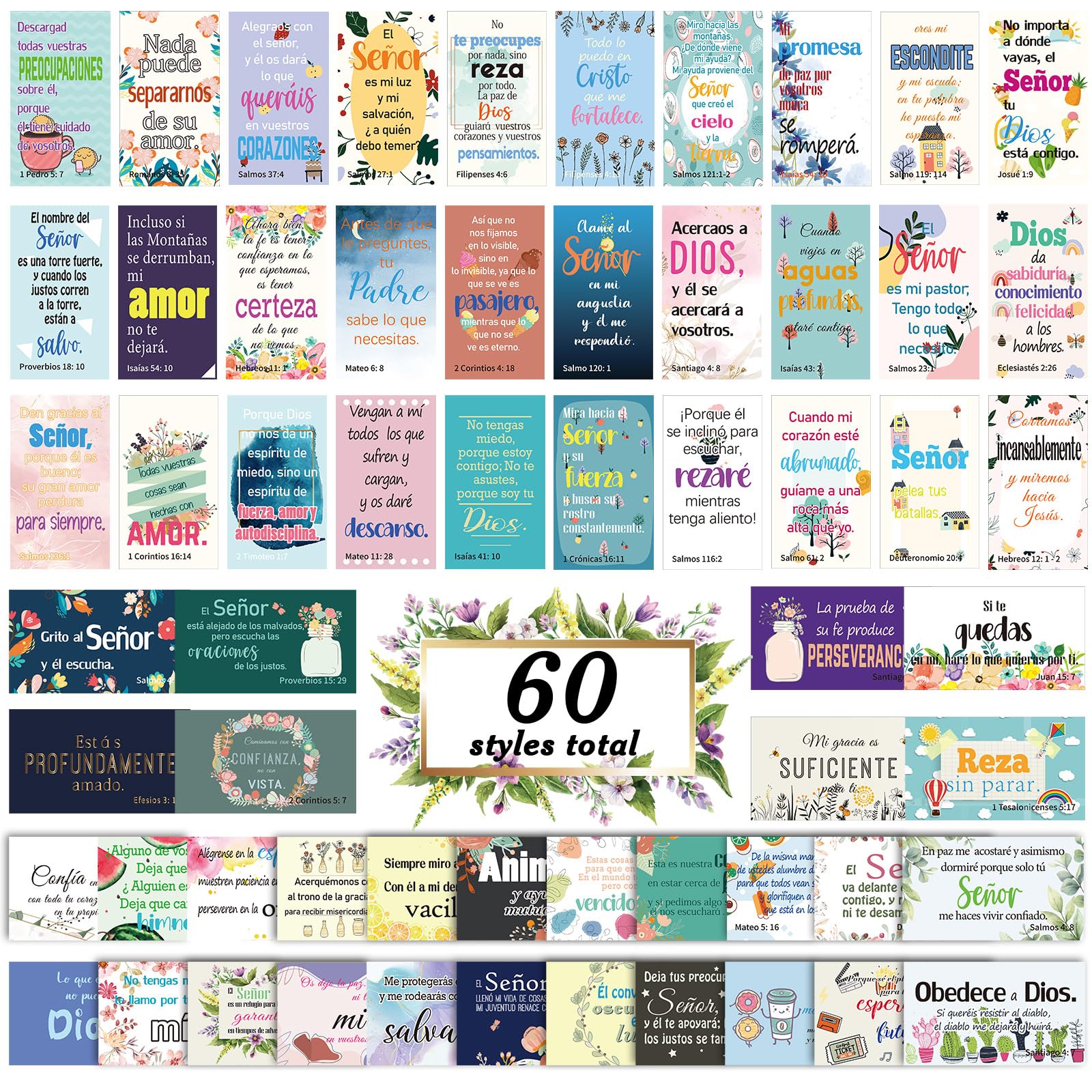 240 tarjetas con versículos bíblicos en español, tarjetas de felicitación de oración en español con versículos bíblicos surtidos Versículos Bíblicos En Español, iglesia, regalos cristianos