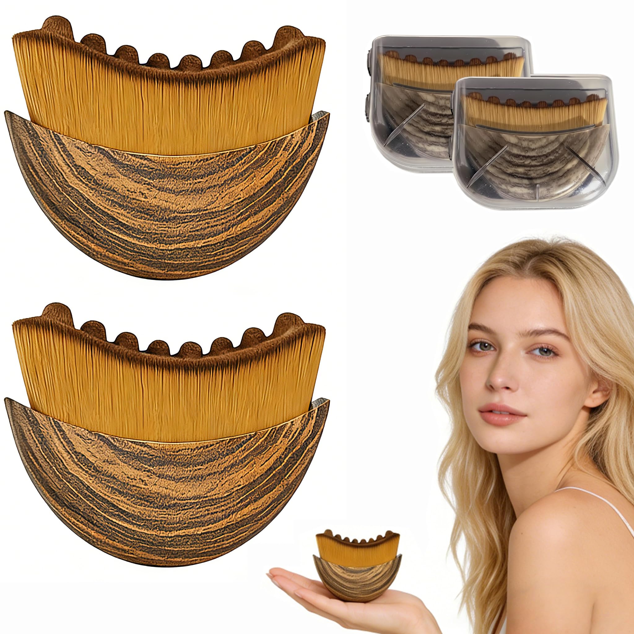 2PCS Lymphatic Contour Face Brush Soft Facial Drainage Massager Tool for Face Neck Lifting Jawline Chin Sculpting De-Puff