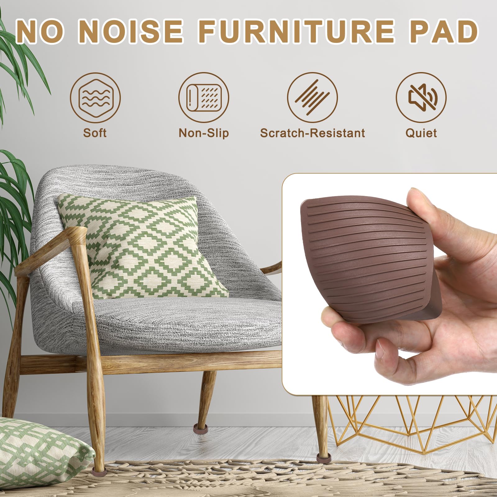 PATIKIL 2.5 Inch Rubber Furniture Pads - Image 4