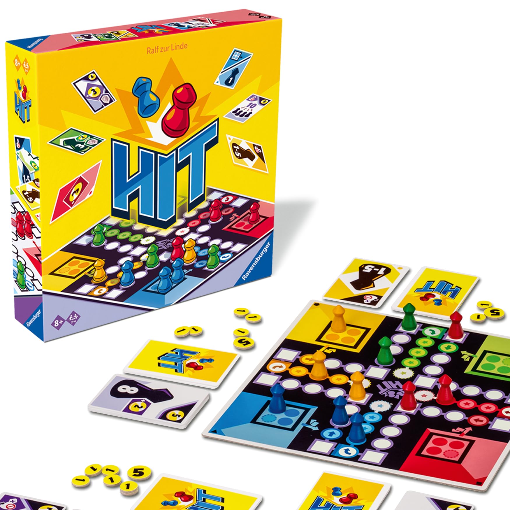 Ravensburger Familienspiel 22456 - HIT - Gesellschaftsspiel für Kinder und Erwachsene, für 2-4 Spielefans, Brettspiel ab 8 Jahren