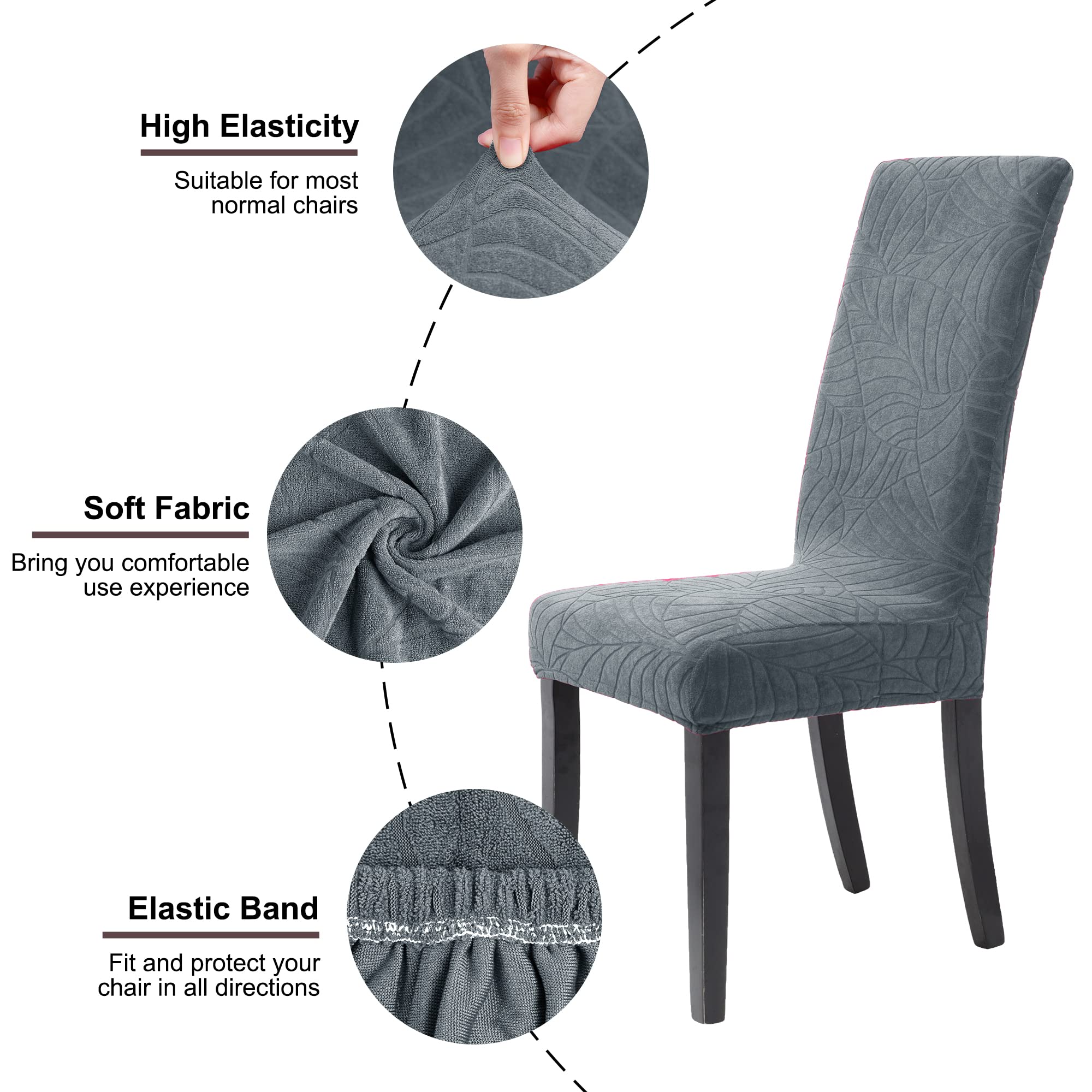 Parsons - Coprisedia elasticizzati per sedie da pranzo, morbide