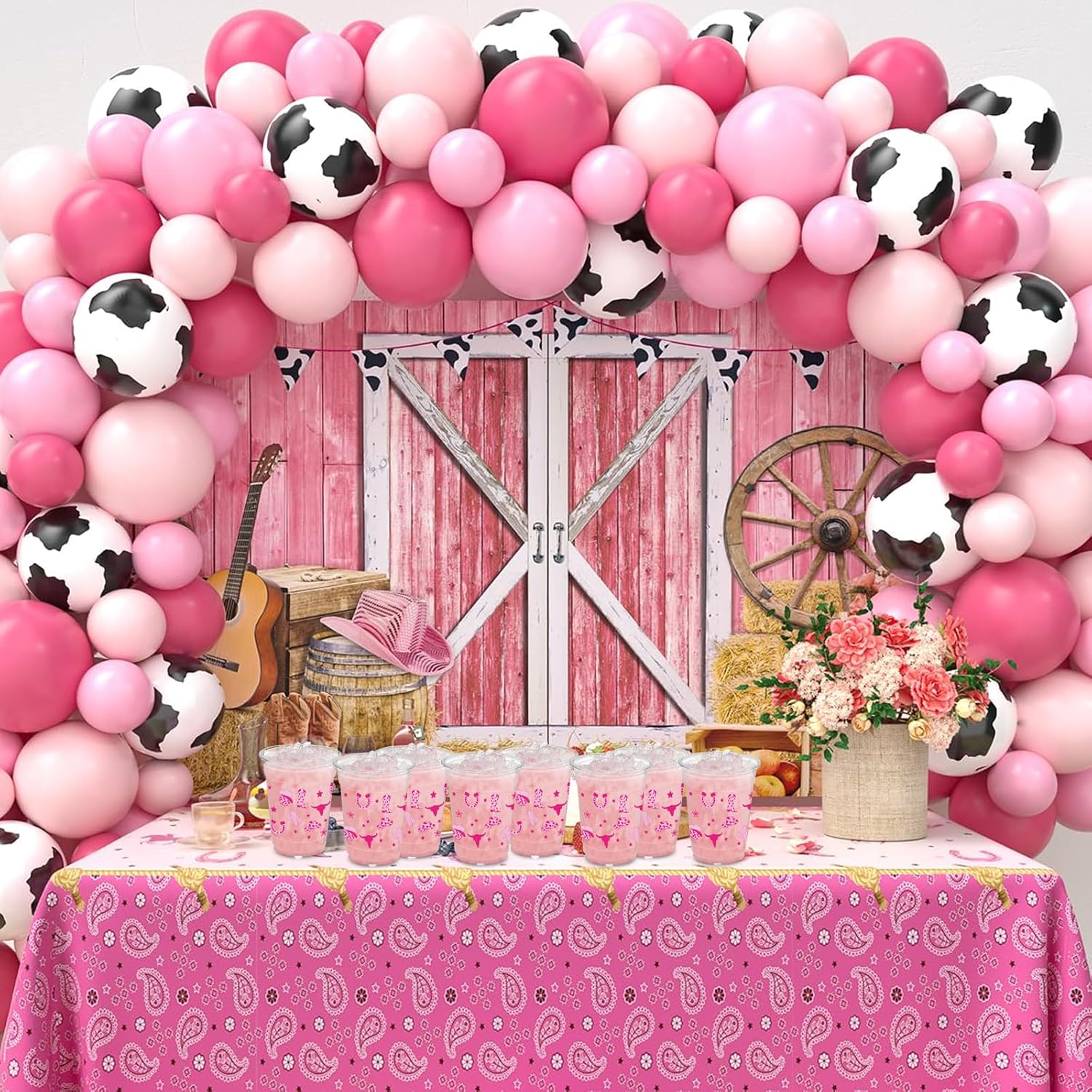 50Pcs Western Cowgirl Plastic Cups, 12 oz Pink Cowgirl Boot Clear Cups for Cowgirl Birthday Party Baby Shower Last Rodeo Party Supplies - Image 5