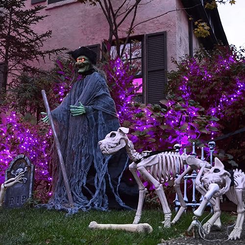 Miniatura 3 de JMEXSUSS Guirnalda de 250 luces LED de Halloween/250 luces LED moradas de Halloween