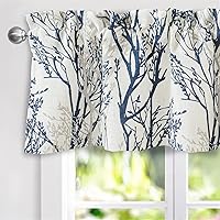 Vista 13 de DriftAway Cenefa con forro de lino de doble capa con aislamiento térmico para oscurecer la habitación, cenefas opacas de 3 pulgadas, bolsillo