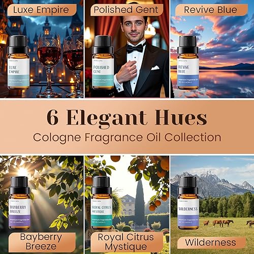 Miniatura 23 de Juego de aceites esenciales, aceites esenciales para aromaterapia, aceites esenciales de aromaterapia para hombre (0.2 x 0.3 fl oz), cuero, ron