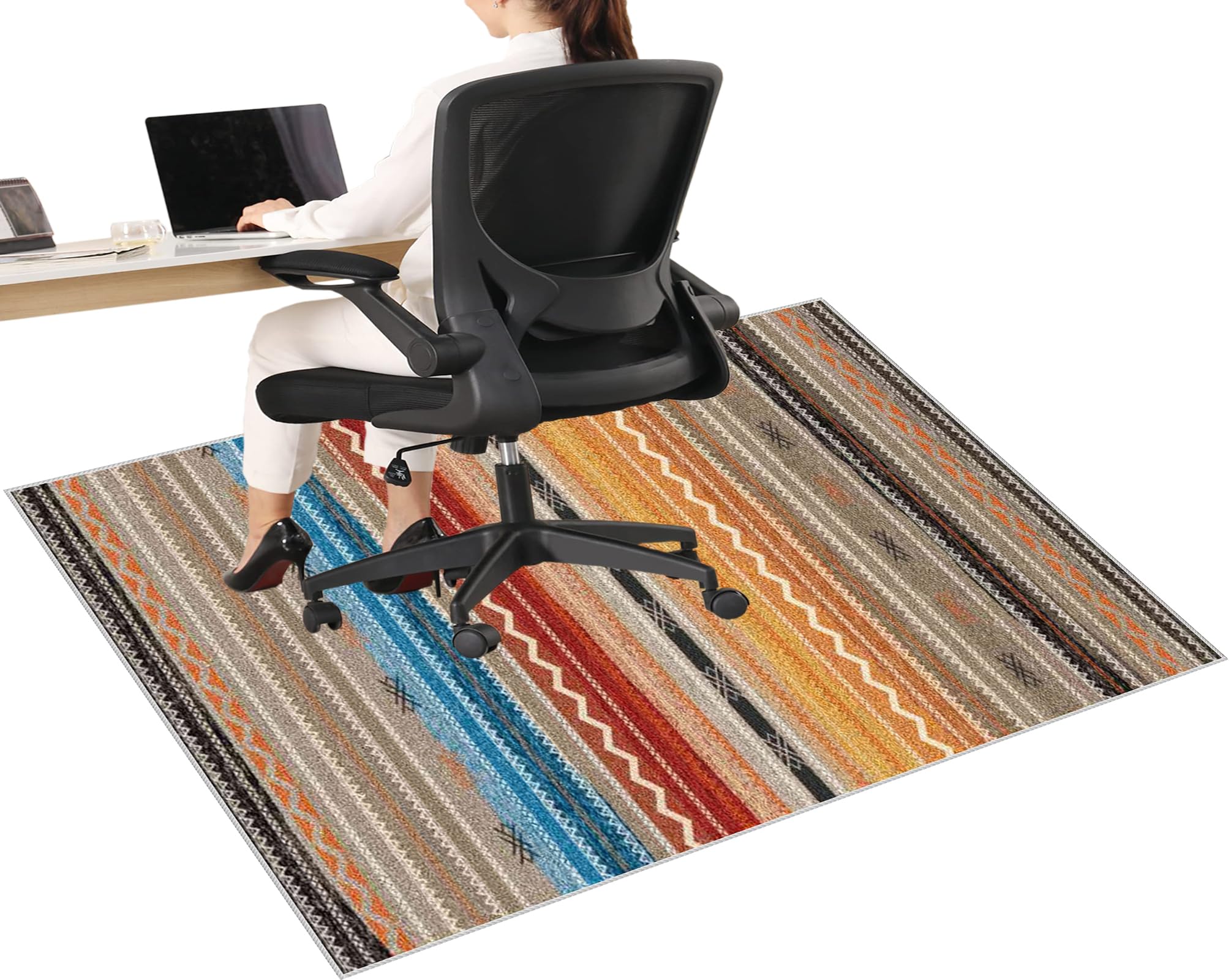 Heavy Duty Office Chair Mats for Carpeted and Hardwood Floor Carpet Protector Chair Mat for Home and Office Computer Desk Chair Mat for Rolling Chair Low Pile Office Rug Hard Floor Mats 80 x 120 cm