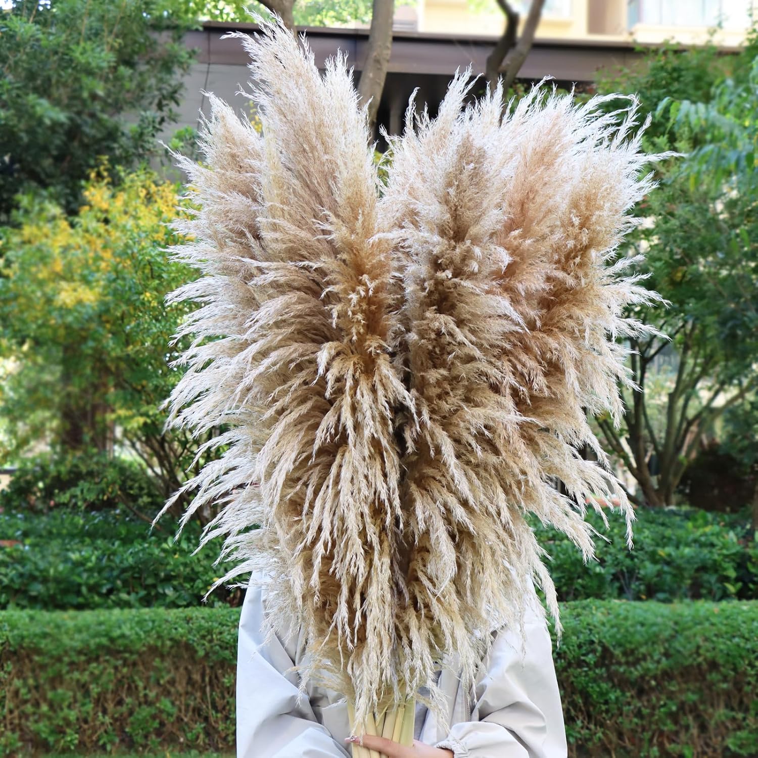 40" inch 12 pcs Natural Pampas Grass Decor Tall, Boho Home Decor,Pompas Grass, Dried Tall Pampas Grass for Wedding Floral Arrangements, Farmhouse,Party,Farmhouse,Wall,Bedroom Decor 40inch-12PCS Brown